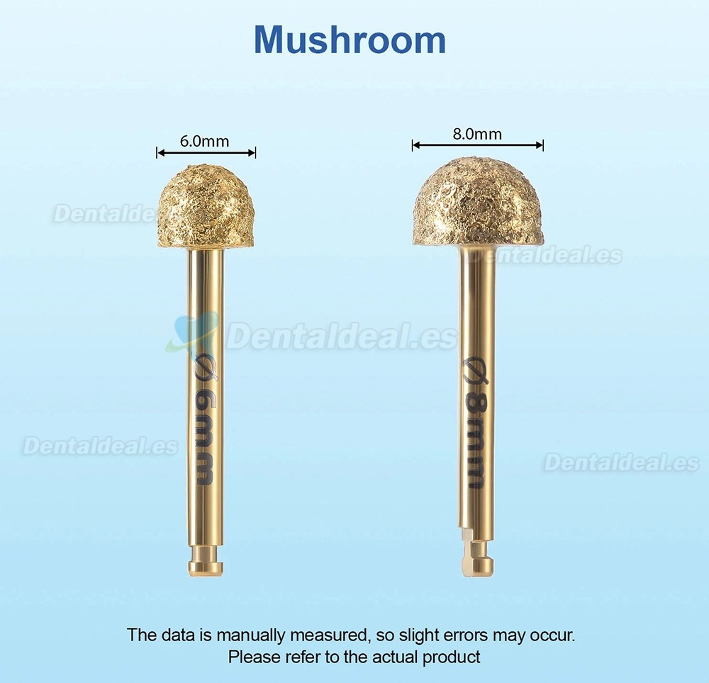 Kit 6 Piezas Fresas Diamantadas para Elevaci&oacute;n de Seno Maxilar Implantes Dentales